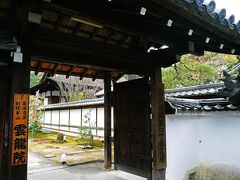 泉涌寺の大門を通り過ぎて、傘を片手にひたすら山道をのぼっていくと、泉涌寺山内の1番奥に位置する“雲龍院”に到着した。