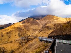 ガクブルしながら景色に見とれる。
頭に雲かかってるのが由布岳。

この枯れ木とか秋な感じがたまらない。