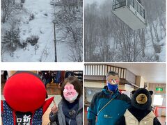 新穂高ロープウェイでの頂上移動は大雪で景色が見えないのであきらめました。
せめてロープウェイの写真だけでもパチリ。