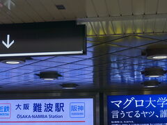 9:05　快速急行で大阪難波駅にきました
眠りこけて駅員さんに起こされました
終着駅で良かった…(^_^;)