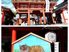 まだ初詣に早いけれど…
生田神社がすぐ側なので、お詣りを♪
既に、寅年の絵馬が飾ってあって2022年への入口を感じたなー。
2022年こそ、コロナが落ち着き、良い年の始まりになって欲しいと切に願いました！！