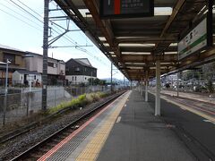 大船駅から東海道線に乗り小田原駅へ向かいます。私が乗りこんだ電車が途中の国府津駅行でしたので、二宮駅で次に来る小田原駅行をホームで待ちました。するとホームの線路脇に菜の花が咲いているのを見つけました。
