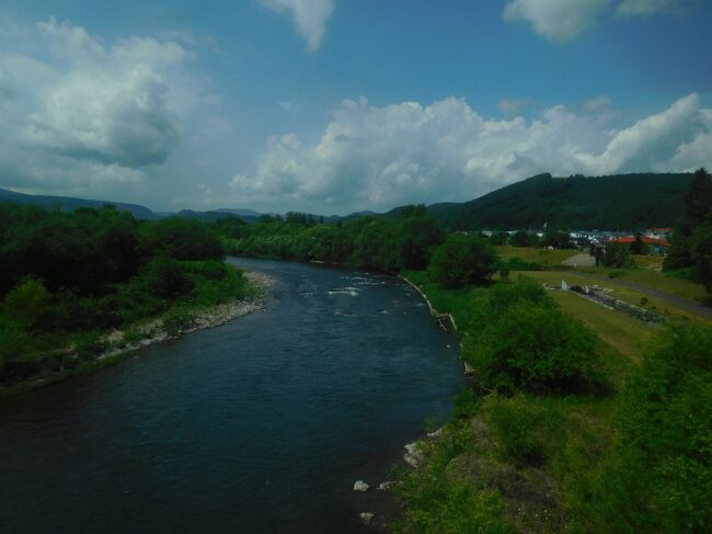 川を渡ると遠軽の町に到着です。