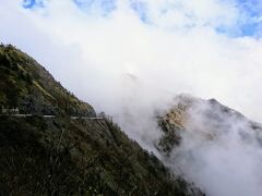 ドライブしたかった町道瓶ヶ森線 (UFOライン)です。
標高1300～1700メートルを走る全長27キロ程の道路で、尾根を走る道を含み、晴れていれば絶景のはず・・・ですが、
残念ながら雲が多く、霧の中を進む感じ。
いつかリベンジします。