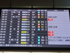 石垣島への直行便は1日2便ですが、沖縄(那覇)行きはずいぶん頻繁に飛んでますね。札幌へも、この日は飛んでます