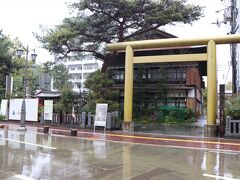 ひろめ市場からすぐ近くの「高知大神宮」へ参拝。
ゴールドの鳥居が運気をUPさせてくれそうだ！
