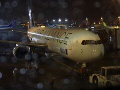 旅行日１日目(2月13日)です。

旅のスタートは飛行機！
ＡＮＡのスターアライアンス塗装の飛行機に乗って神戸へ飛びます。

神戸で１泊滞在して…、