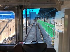 車止めが見えてきました。この辺りの地盤が…
