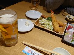 19:00
地下街で出発前にちょい飲み。

ラストは、有名店で味噌煮込みうどんをいただく予定でしたが、お腹パンパンで断念しました。残念です。
