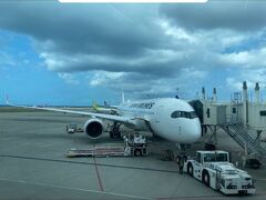 32  JAL908 那覇→羽田
沖縄滞在1時間半で本州へ。
もう何とも思いません。
那覇空港では空港の構造上、21～24ゲートがお見送り右側、25～28ゲートがお見送り左側です。