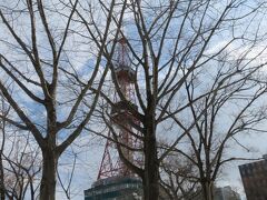 定刻通り札幌に到着しました～。
まずはホテルに荷物を預かってもらい大通公園まで徒歩でやって来ました。
公園内の雪もすごいことになっていました。