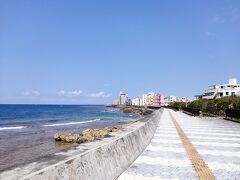 かき氷を食べて、外に出ると、宮城海岸が綺麗