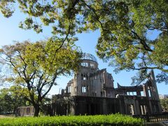 帰りは原爆ドーム前で下車をして原爆ドームの姿を眺めました。