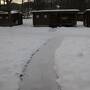 雪の軽井沢　優雅な冬旅♪　Vol.5 ☆プリンス森のドッグヴィレッジ：雪の上にキツネの足跡♪