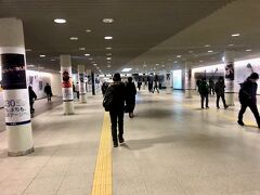 札幌駅から大通公園方面まで、地下歩道を利用しました。
地上には、まだ雪が残っています。天候に左右されない、とても都合の良い施設ですね。