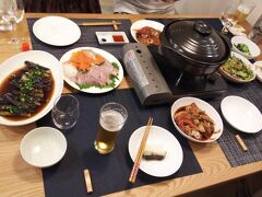 市場で仕入れた食材で作った夕飯。

その夜は、コーラスホテル仙台富沢泊。