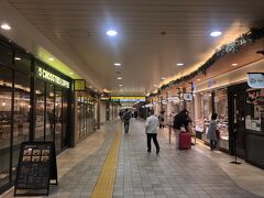 駅ナカの売店や飲食店がぼちぼち開店していた。