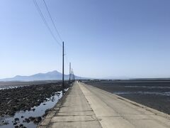 長部田海床路につきました。