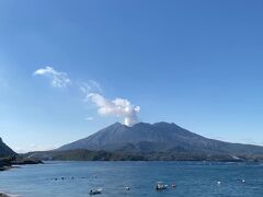 桜島。
この道の駅から、綺麗に見ることができました。