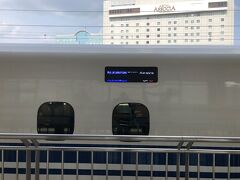 静岡駅に到着。

新幹線の向こうに見えるホテルの1階に後で借りるトヨタレンタカーのオフィスがあるの。
分かりやすくて良かったわ。