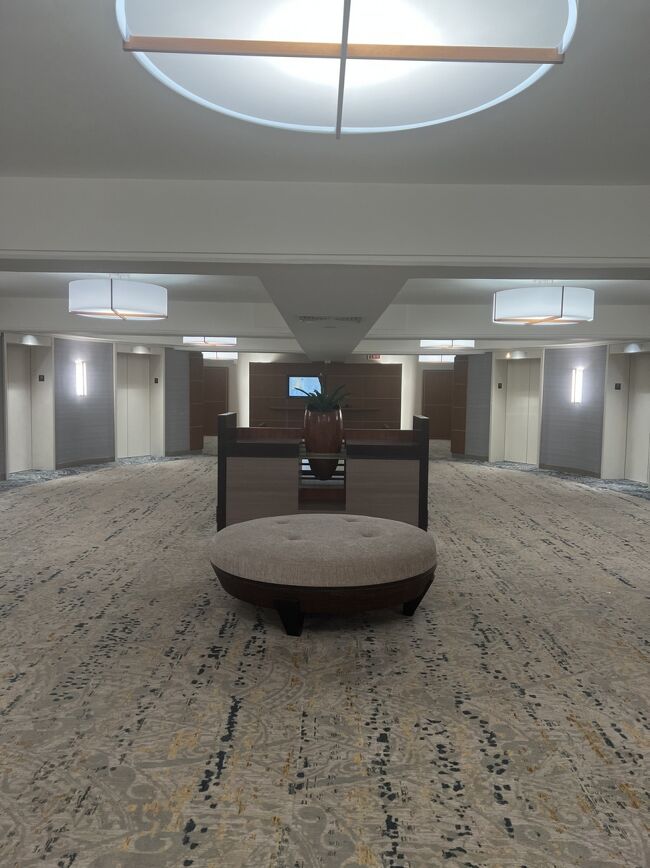 ここのエレベーターホール好き<br />真ん中にボタンがあって使いやすい