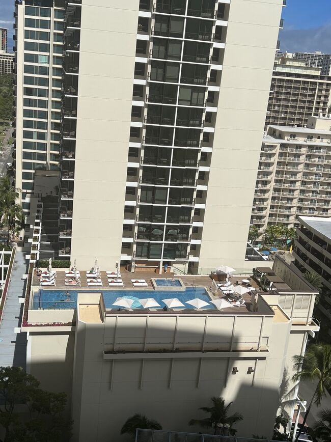 ハレプアのプールがよく見えます