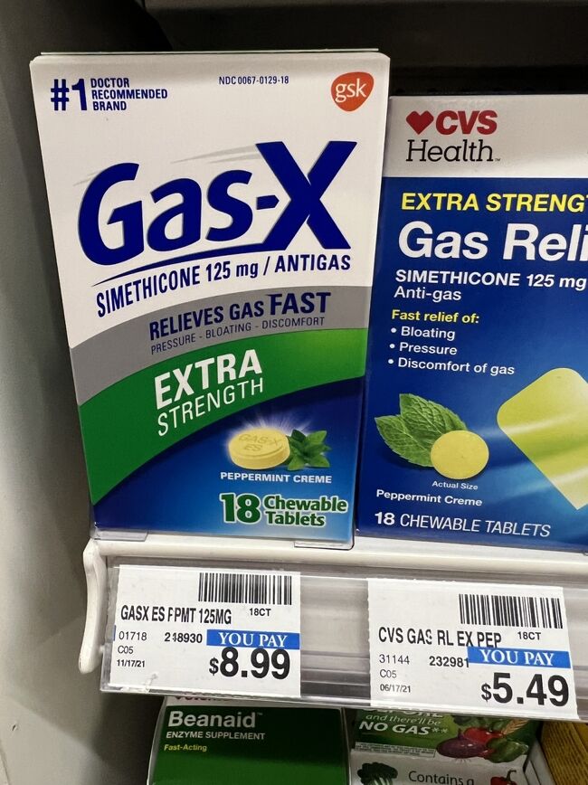 胃薬は同じものは売ってないけど、これは同じ種類ですと教えてもらえて助かりました。