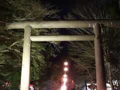 もう少し居たかったのですが、バスの時間が気になり帰る事に。
常磐神社の鳥居をくぐり、帰りも関鉄バスに乗ります。
（今回のイベントに合わせて臨時便が出ていました）
