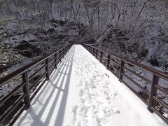 11:56
橋上には、雪が積もっています。
滑って転落しないように注意しましょう。

落ちたら、あの世いきです。