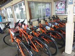 電動自転車のレンタルも。
後で聞いたのですが、ここからひたちなか公園まで自転車で行ける距離だそうです。
自転車で、港周りをサイクリングしてもよかったな。
ちなみに、勝田駅付近でもレンタルサイクルはありましたが、電動ではなかったです。