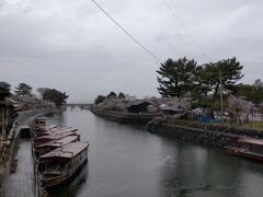 4/3
宇治川の桜です。
宇治川さくらまつりと陶器市が二年ぶりに開催されました。
生憎の雨でひんやりと肌寒かったです。
最終日の夕方に行ったのでお茶碗を半額で買えました。
