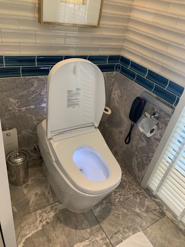 お手洗いはシャワートイレ<br />世界のtoto 蓋も自動に上がります。