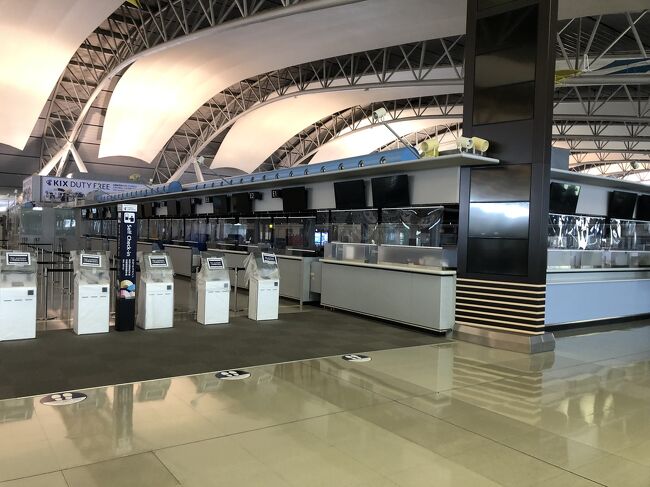 殆どのチェックインカウンターは閉まってました。<br />寂しい風景です。