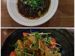 本場のもつ鍋を食べようということで
JR博多シティの「笑楽」へ

サラダはごぼう天サラダ