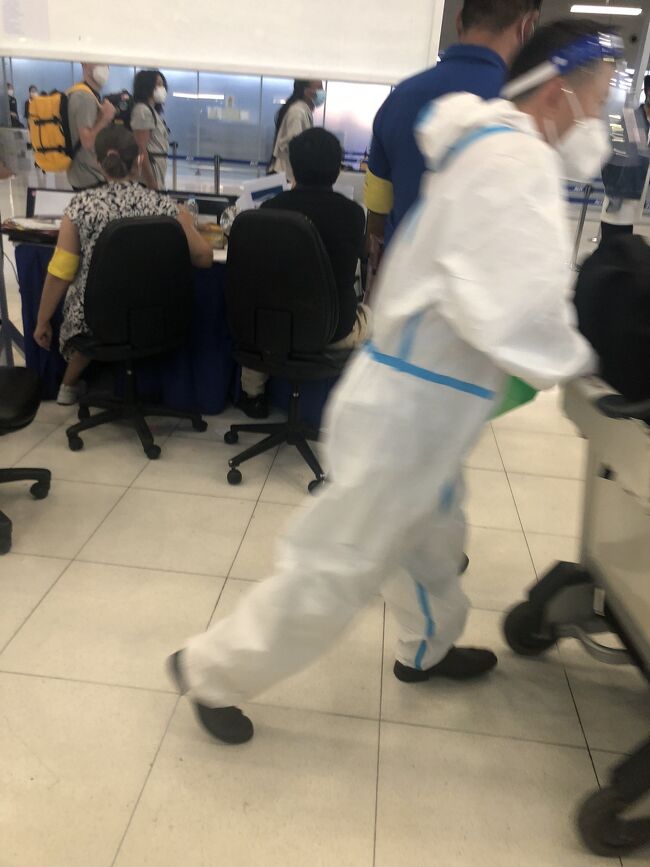 防護服集団の一味発見。<br />漢字の国からの人みたいです。