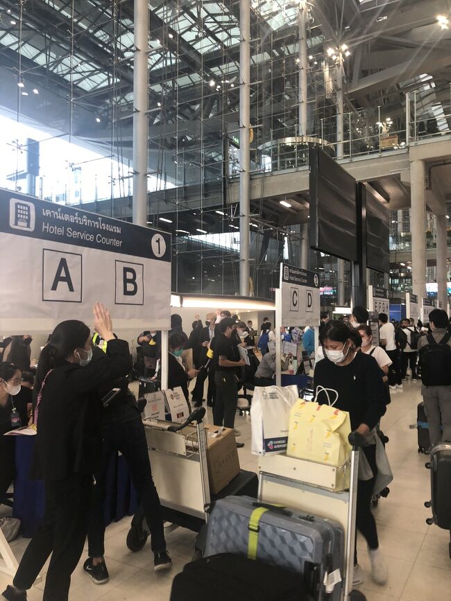 相変わらずやる気のない税関を通過したらホテルのお迎えを探します。<br />以前はランダムに並んでいたらしいのですが現在はアルファベット順に並んでいてすんなり見つかりました。