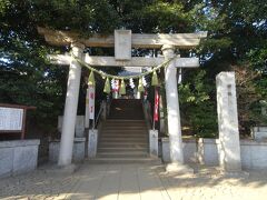 神社特有の拝殿、本殿の階段を上ります。