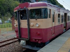 乗車した急行１号です。国鉄455形列車で希少な編成です。