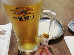 大津駅近くのホテルにチェックインした後、晩ごはん兼飲みです。