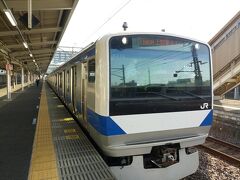 07:09
勝田駅でＪＲ常磐線(上野東京ライン)・品川行に乗り換えます。