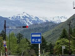 平湯の交差点から笠ヶ岳もバッチリ見えました。