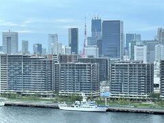 東京タワーと六本木方面をズーム。

2021年に開催された「2020年東京オリンピック・
パラリンピックの選手村」として利用された「HARUMI FLAG
（ハルミフラッグ）」の分譲マンション。