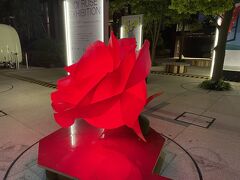『東京ガーデンテラス紀尾井町』の薔薇のアートの写真。

「KIOI ROSE WEEK 2022」