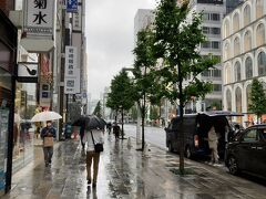 この日は平日で、しかも雨だったので人通りも少なくて歩きやすかった。