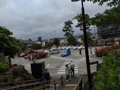 大磯プリンスホテルにチェックインする前に、大磯城山公園　旧吉田茂邸地区へ
バラ園があり、満開になっているという
駐車場にもバラがある