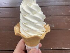 帰りの道中、道の駅阿蘇にて
電車の待ち時間にソフトクリームを食べていると