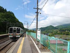 ★9：20
大峰館に宿泊した翌日。上牧駅から上越線水上行に乗車し旅をスタート。