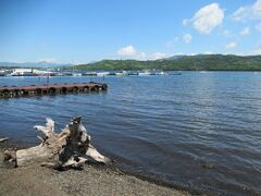平日午前10時前に山中湖到着。
湖畔は車が少なく、思ったより静かでした。山中湖村ヨットハーバーに船が係留していましたが、人が動く様子はなかったです。周囲の山々の新緑と穏やかな湖面に見とれてしまいました。バナナボートに乗って楽しんでいる人たちの歓声が観光地・山中湖らしかったです。