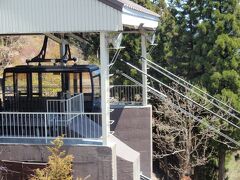ロープウエイ奥之院駅　標高差763M、距離1665M、所要時間7分のロープウエイで、久遠寺駅と奥之院駅を繋いでいます。通常は20分間隔ですが、コロナ禍の折、一時間に一本でした