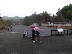 仁和寺に着いた時にはかなりの雨。